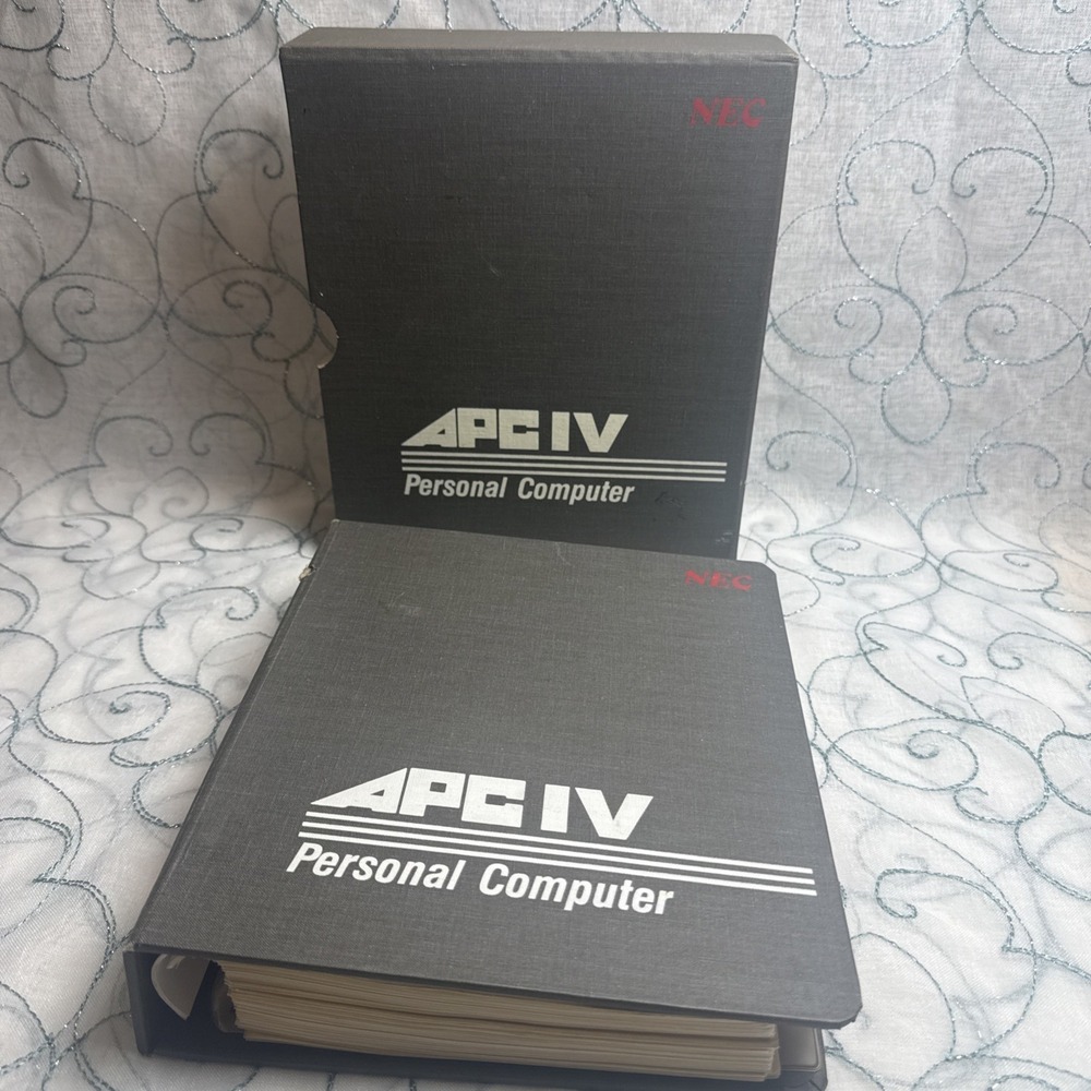 Vintage NEC APC IV MS-DOS User Manual Binder 1986 Personal‎ Computer Guide